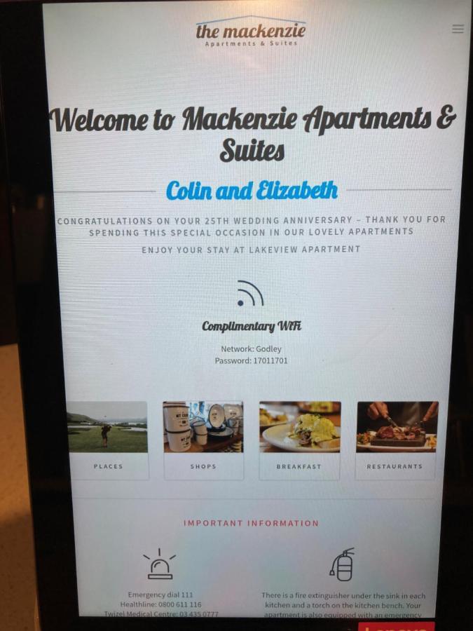 The Mackenzie Suites Lake Tekapo Ngoại thất bức ảnh